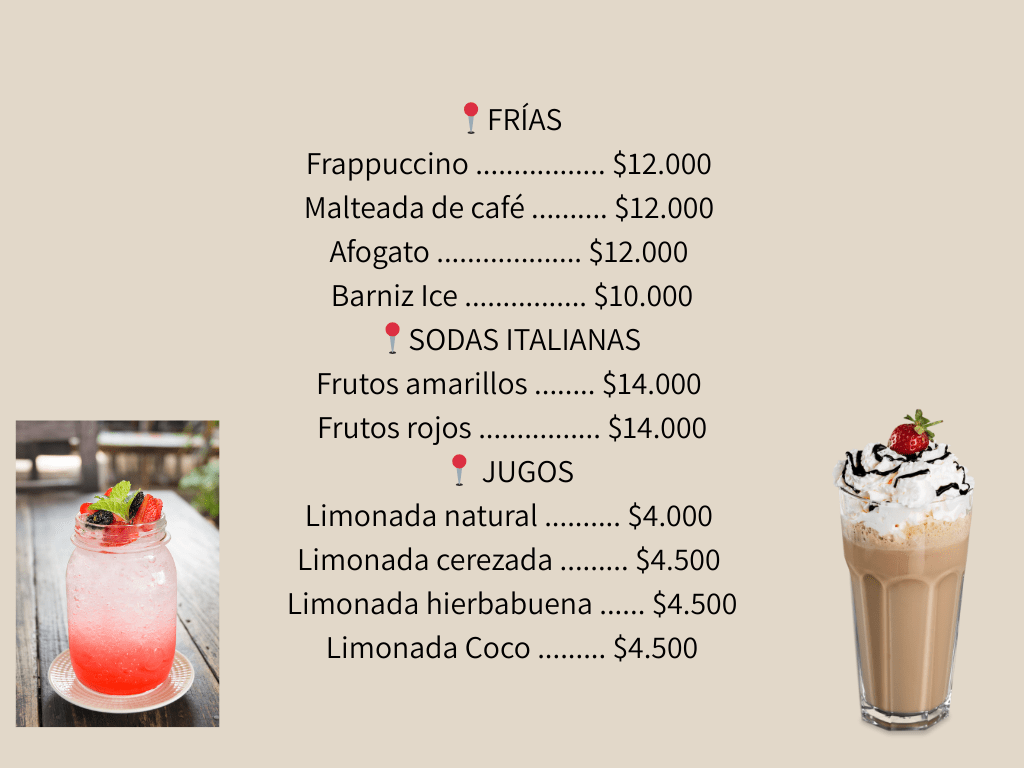 Bebidas Frias Diseño - Fiesta de La Empanada