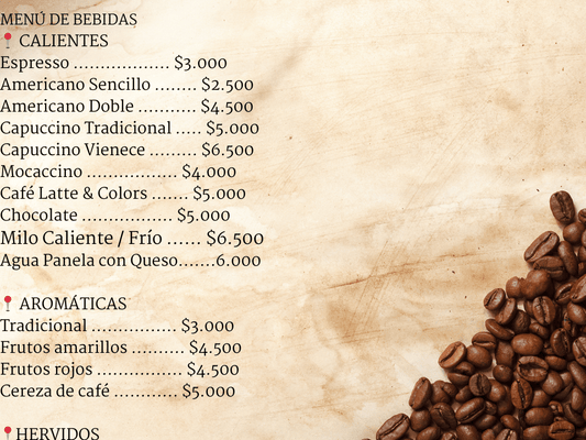 Bebidas Diseño Calientes - Fiesta de La Empanada